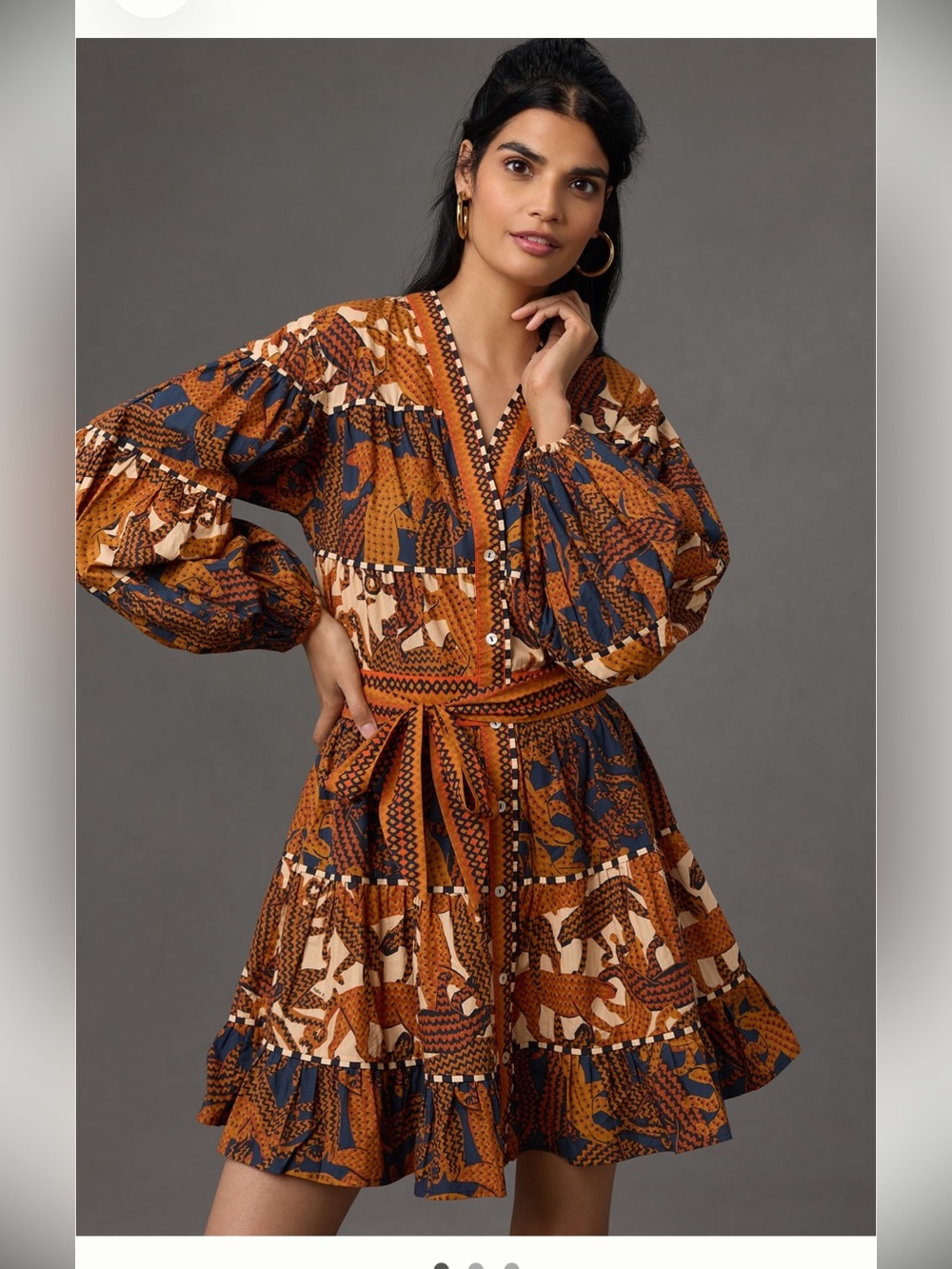 Farm Rio long sleeve dress
